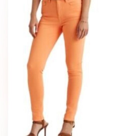 7 For All Mankind Peach Skinny Jeans - Picture 1 of 8